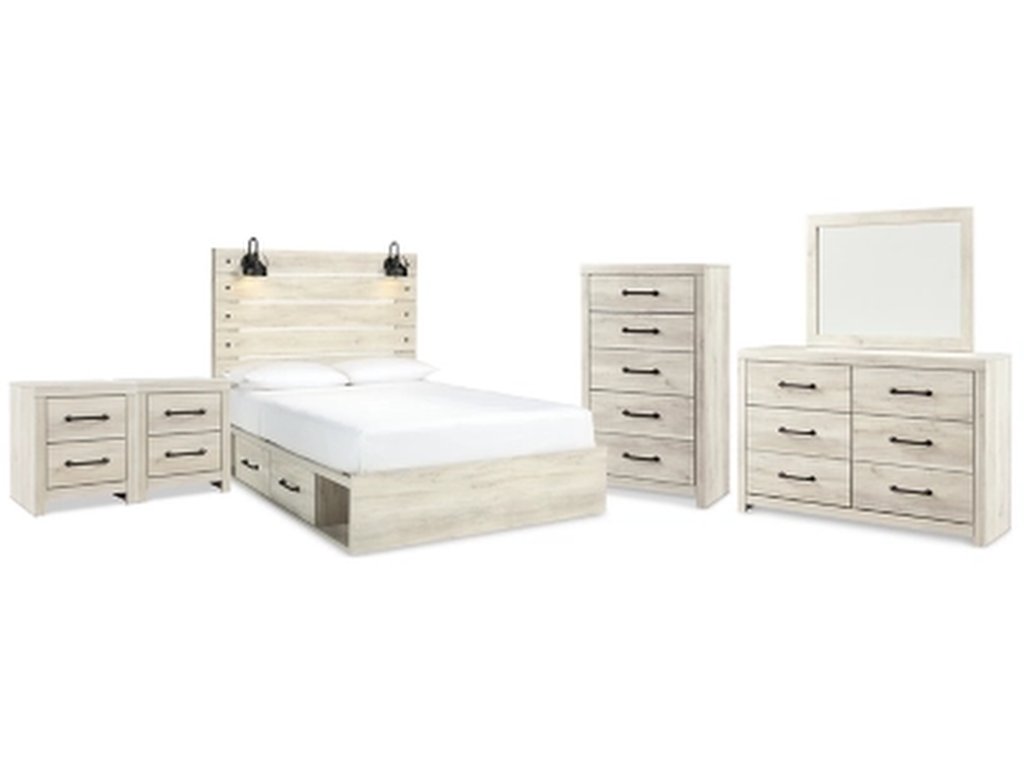 Cambeck Queen Panel Bed with Storage, Dresser, Mirror, Chest and 2 Nightstands - primary view
