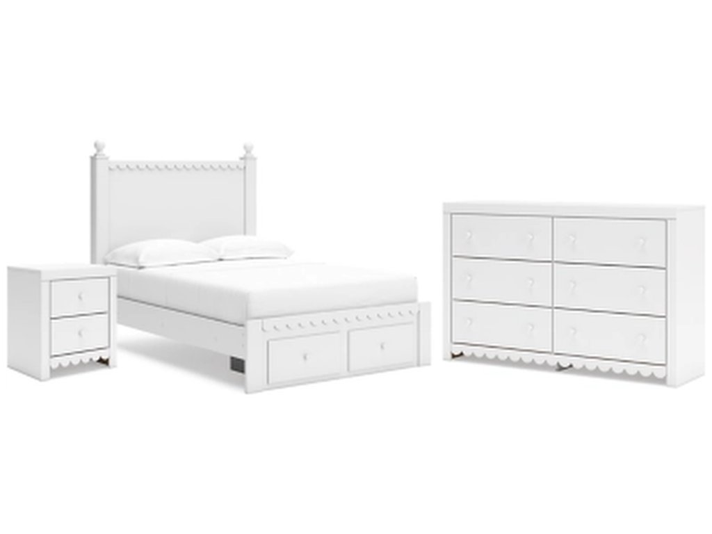 Mollviney Full Panel Storage Bed, Dresser and Nightstand - primary view