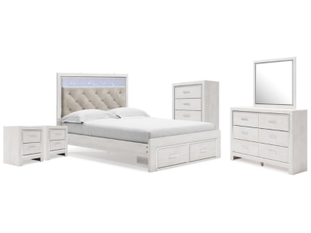 Altyra Queen Storage Bed, Dresser Mirror, Chest and 2 Nightstands - primary view
