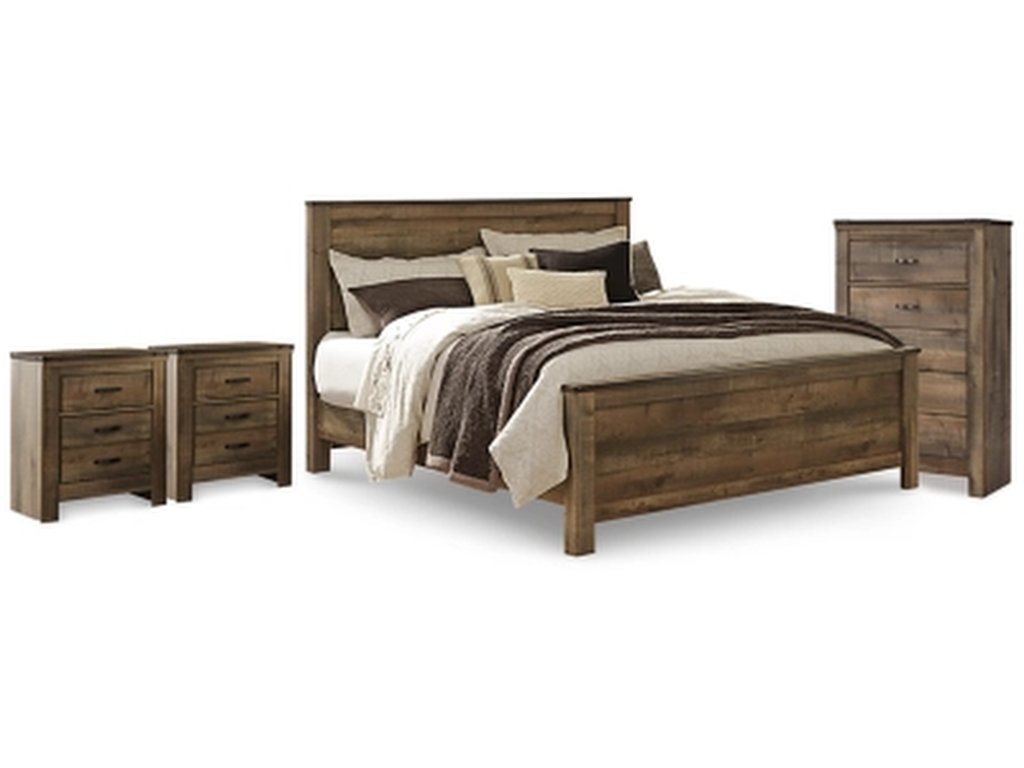 Trinell King Panel Bed, Chest and 2 Nightstands - primary view