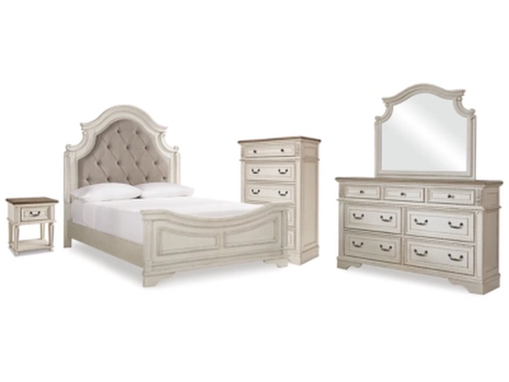 Realyn Queen Panel Bed Dresser, Mirror, Chest and Nightstand - primary view