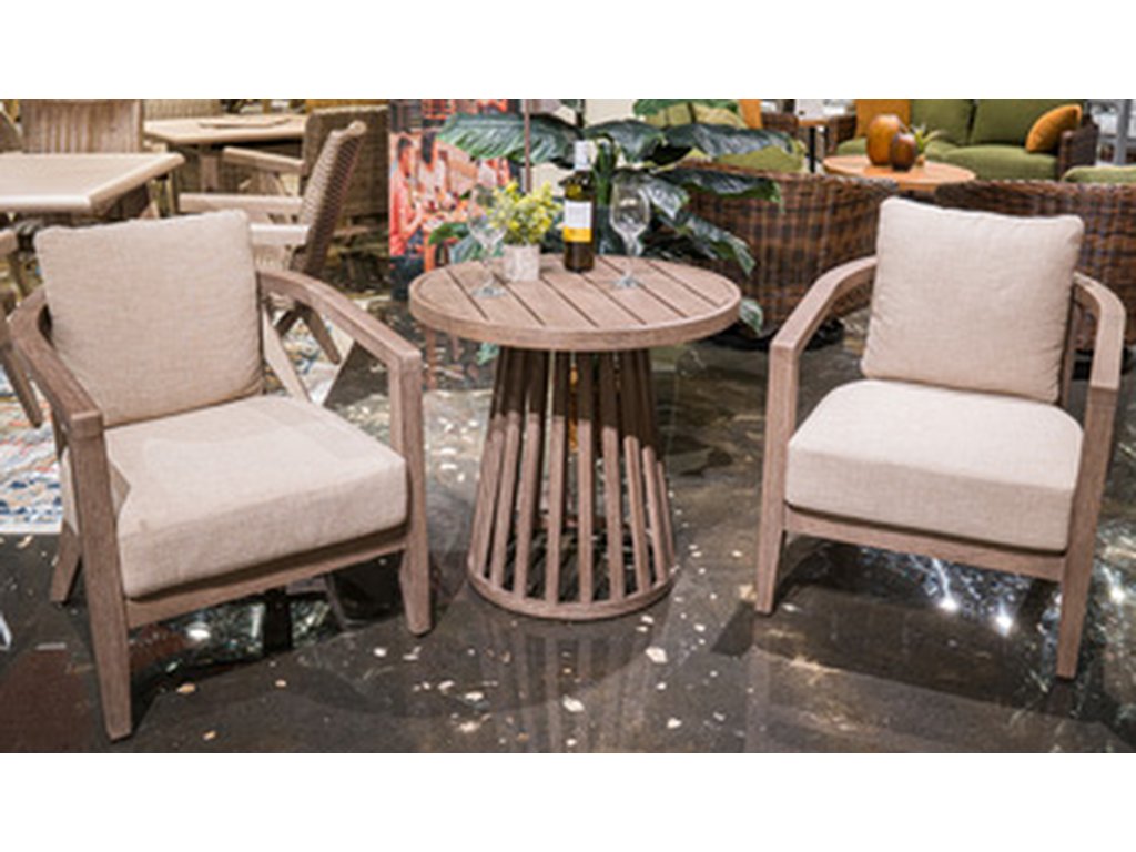 Joy Lagoon Outdoor Chairs with Cushions/Table (Set of 3) - primary view