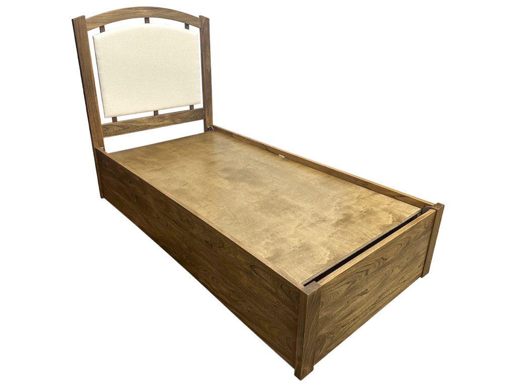Twin Trundle Bed with Upholstered Headboard