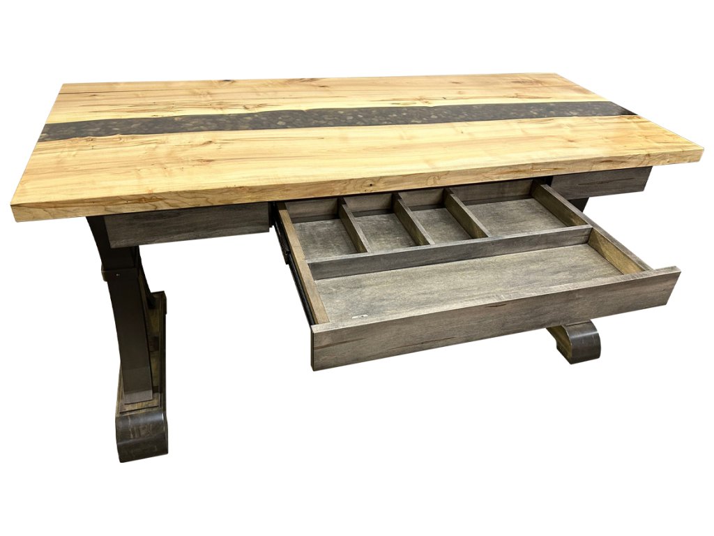 Live Edge Epoxy River Desk - Alternative View