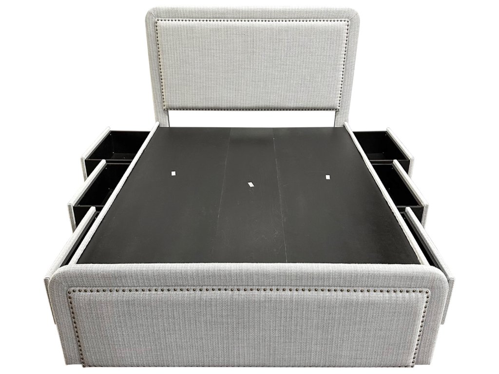 Custom Upholstered Queen Storage Bed