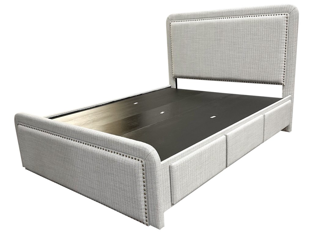 Custom Upholstered Queen Storage Bed