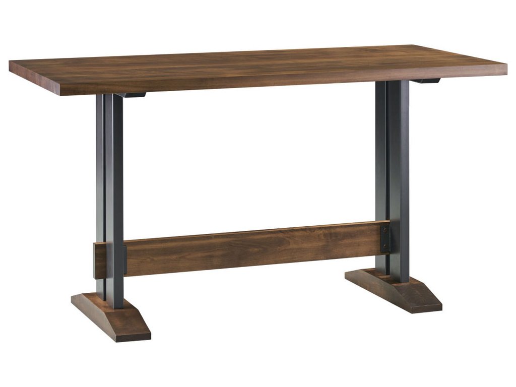 Straight Edge Counter Table with Brooklyn Base