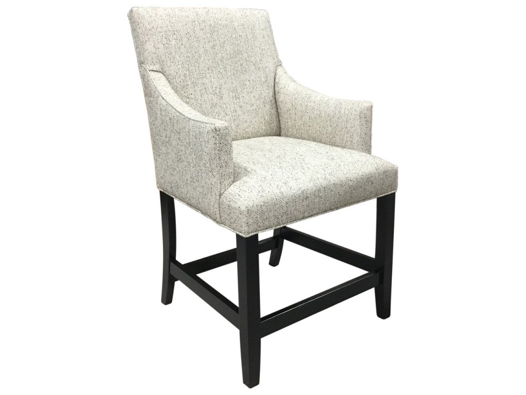 Alcott Low Back Straight Top Upholstered Arm Chair - Alternative View