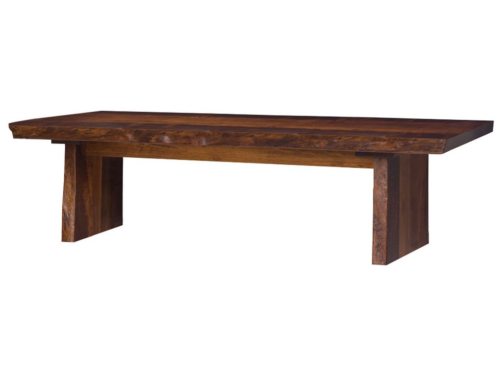 Live Edge Bench with Panel Base