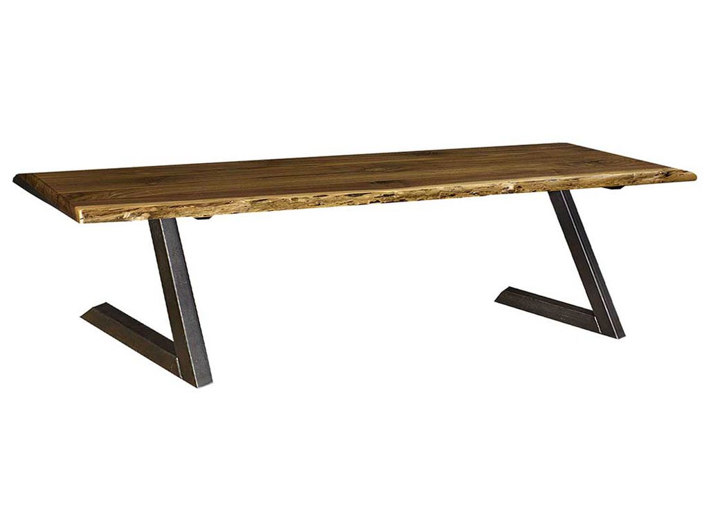 Live Edge Bench with Z Base