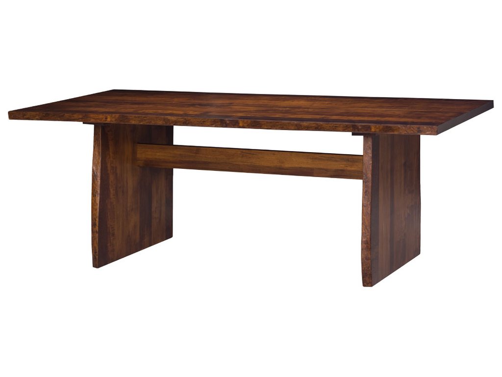 Barkman Furniture Live Edge Dining Table with Panel Base