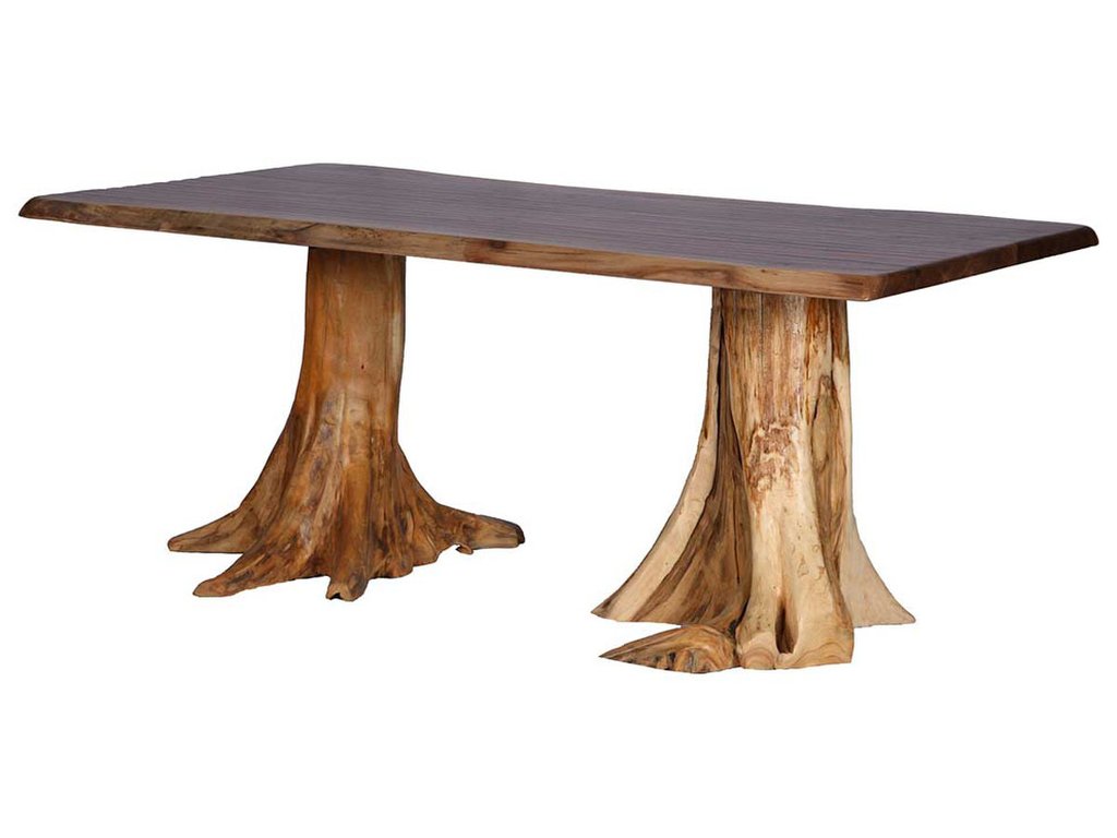 Live Edge Double Stump Dining Table