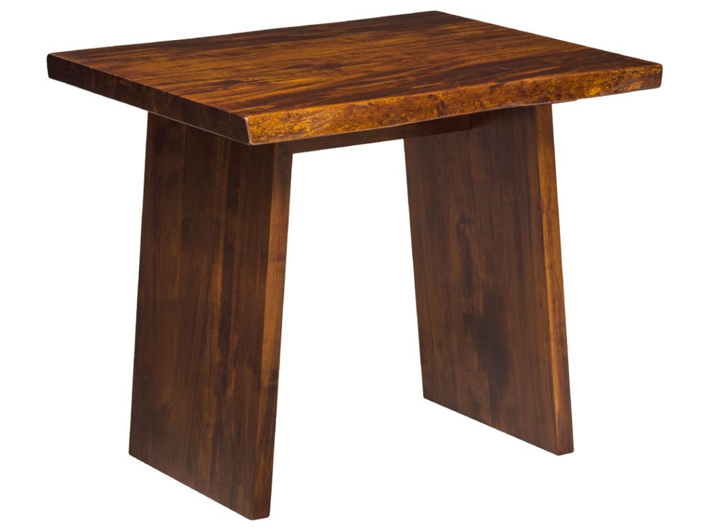 Live Edge Panel Base End Table