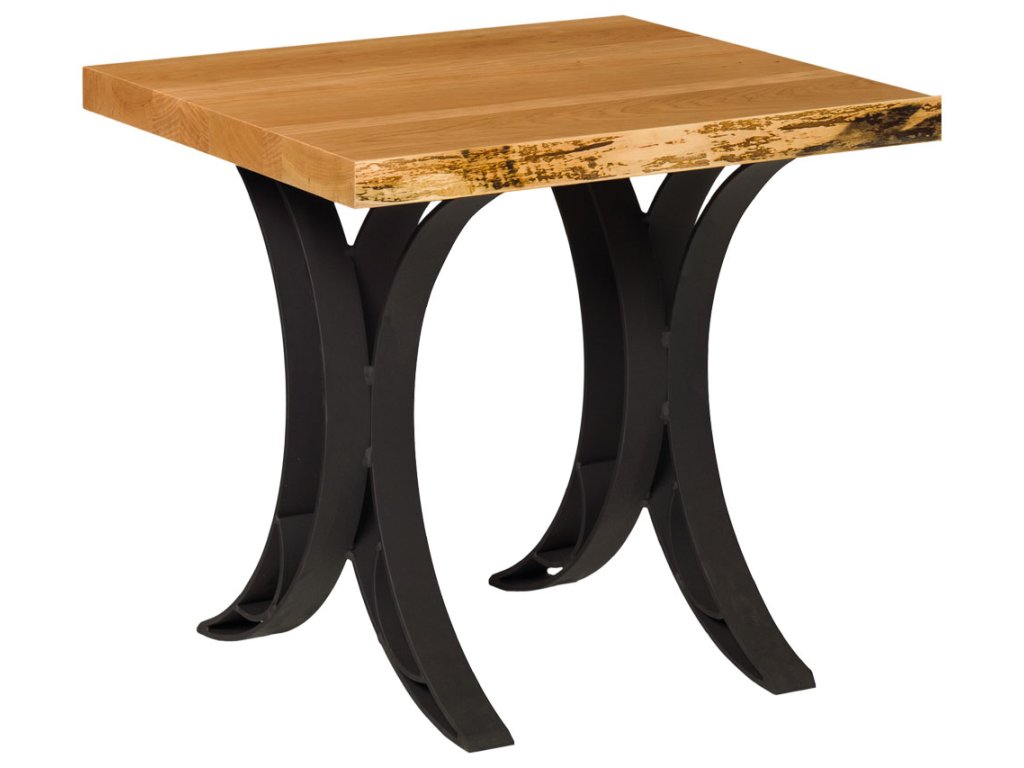Live Edge Double Curve End Table