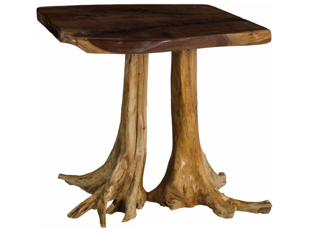 Live Edge Stump Base End Table