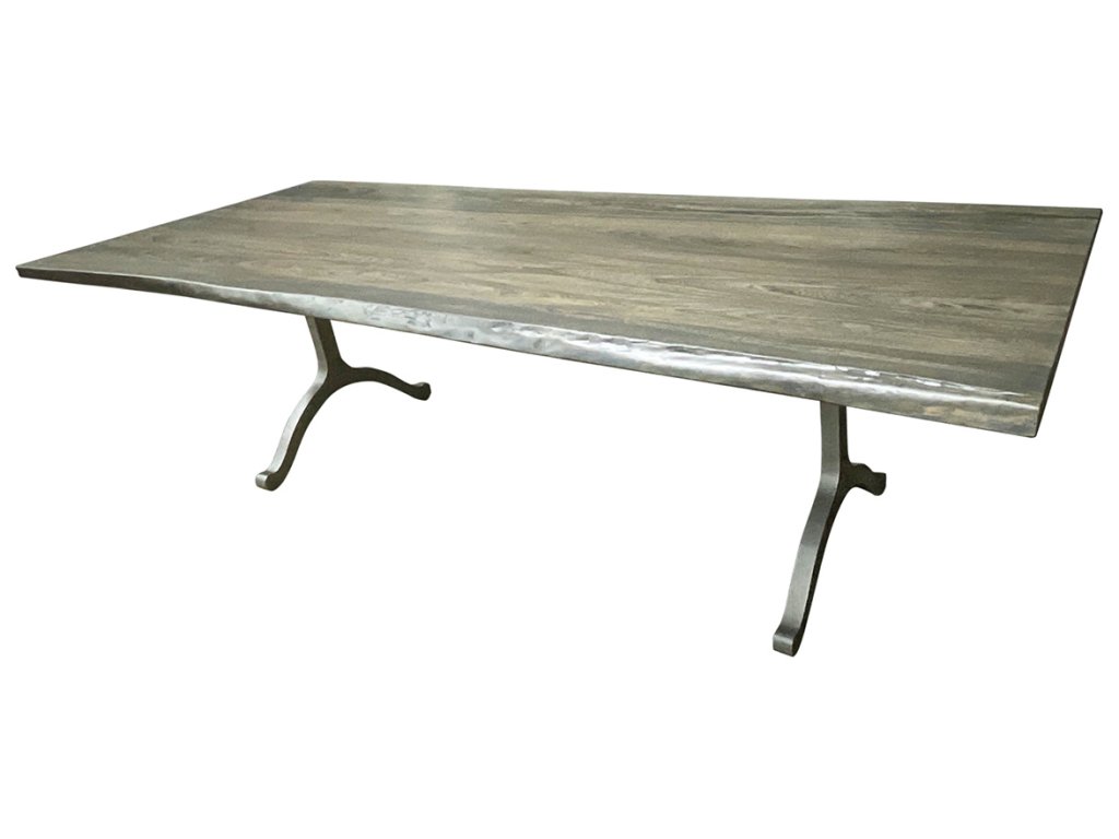 Live Edge Grey Elm Dining Table