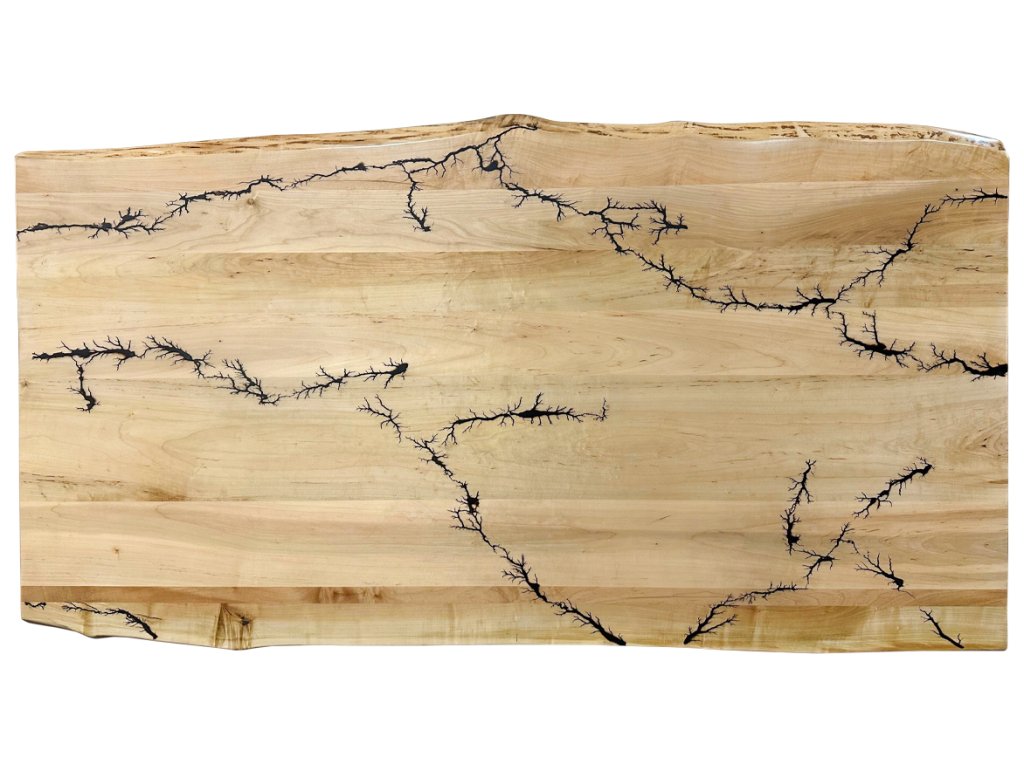 Barkman Furniture Fractal Burned Live Edge Top Table