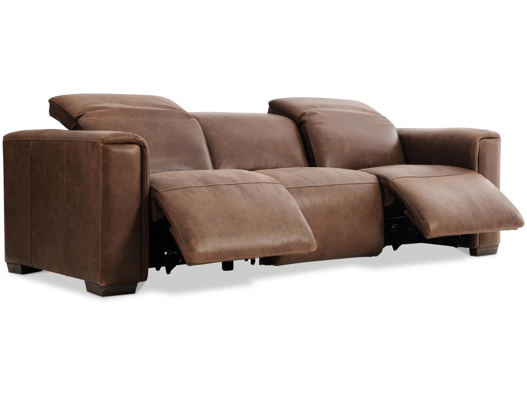 Billings Leather Power Motion Sofa