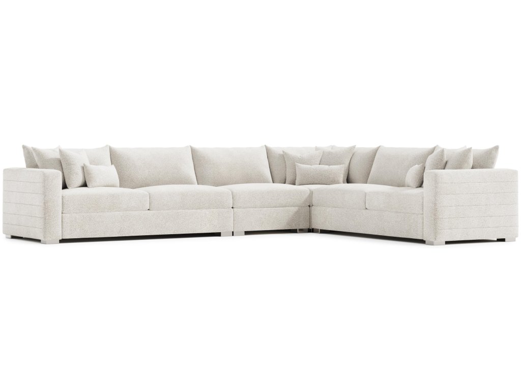 Helena Fabric Sectional Metal Foot