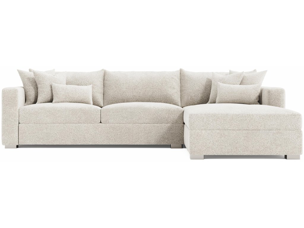 Helena Fabric Sectional Metal Foot