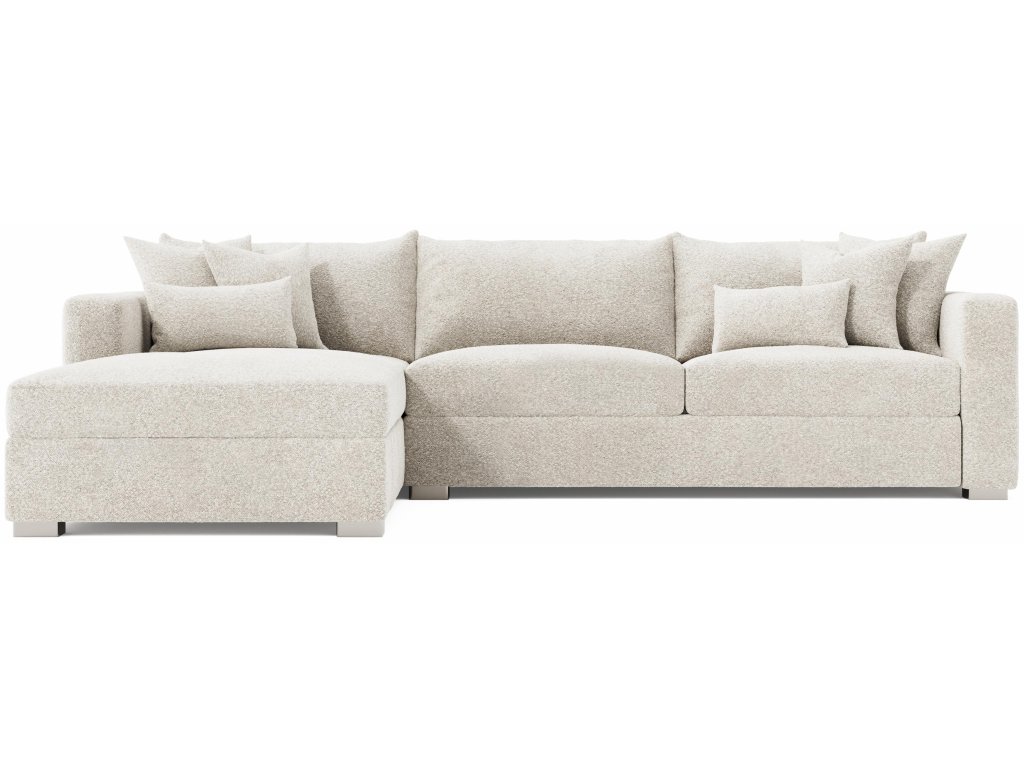 Helena Fabric Sectional Metal Foot