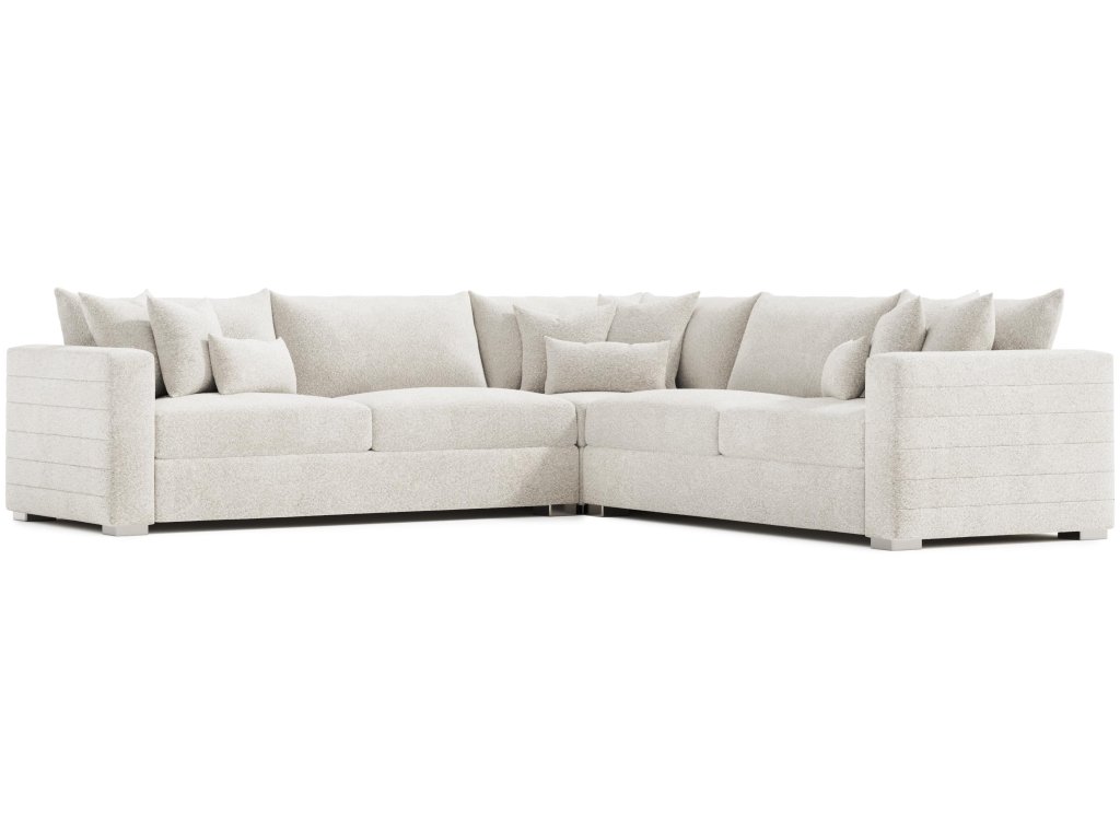 Helena Fabric Sectional Metal Foot
