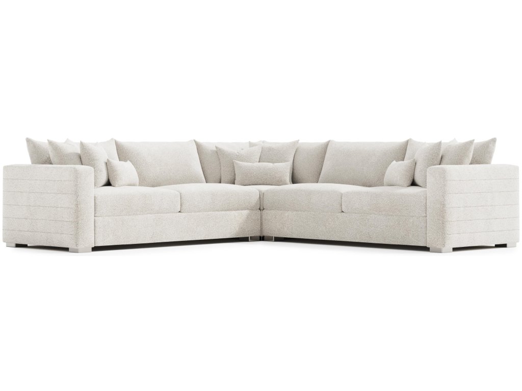 Helena Fabric Sectional Metal Foot - Alternative View