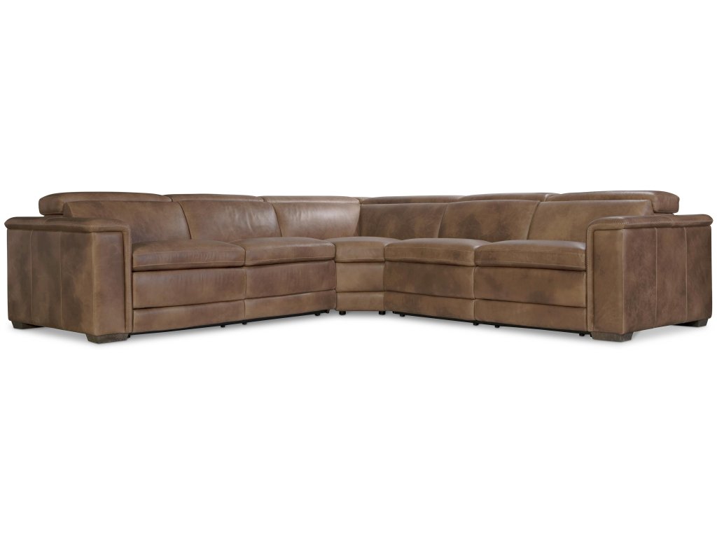 Lioni Leather Power Motion Sectional
