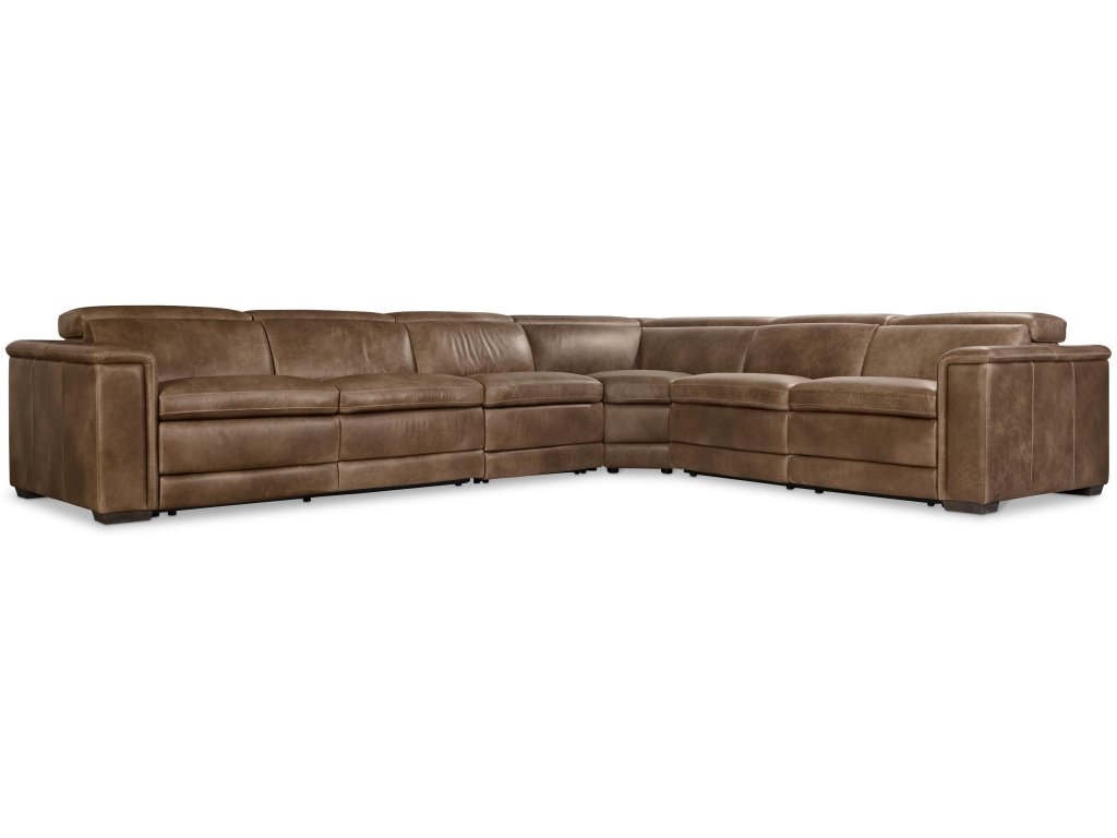 Lioni Leather Power Motion Sectional