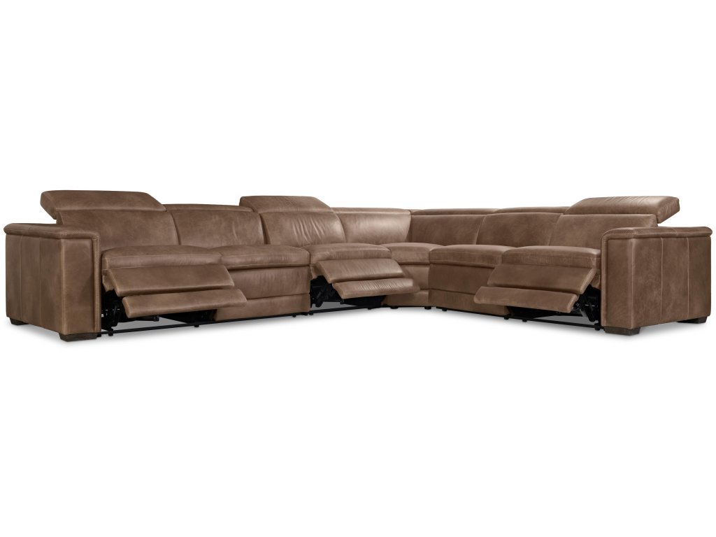 Lioni Leather Power Motion Sectional