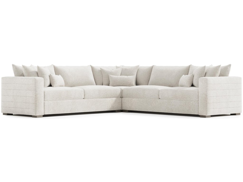 Helena Fabric Sectional Wood Foot - Alternative View