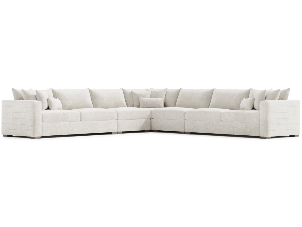 Helena Fabric Sectional Wood Foot - Alternative View