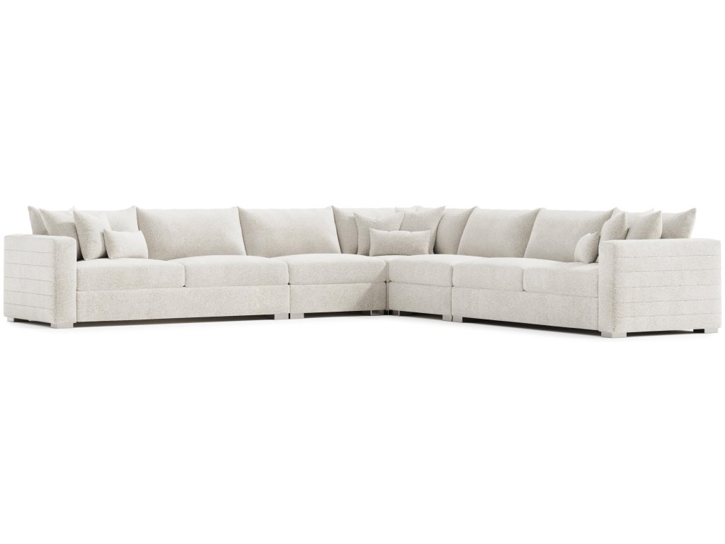 Helena Fabric Sectional Metal Foot