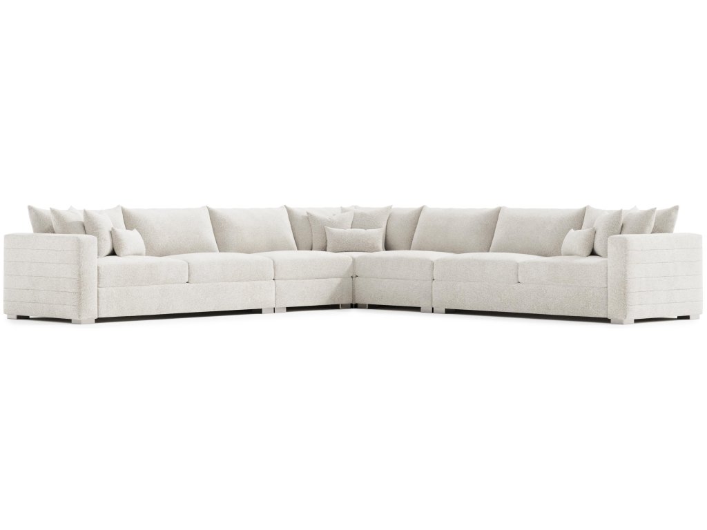 Helena Fabric Sectional Metal Foot