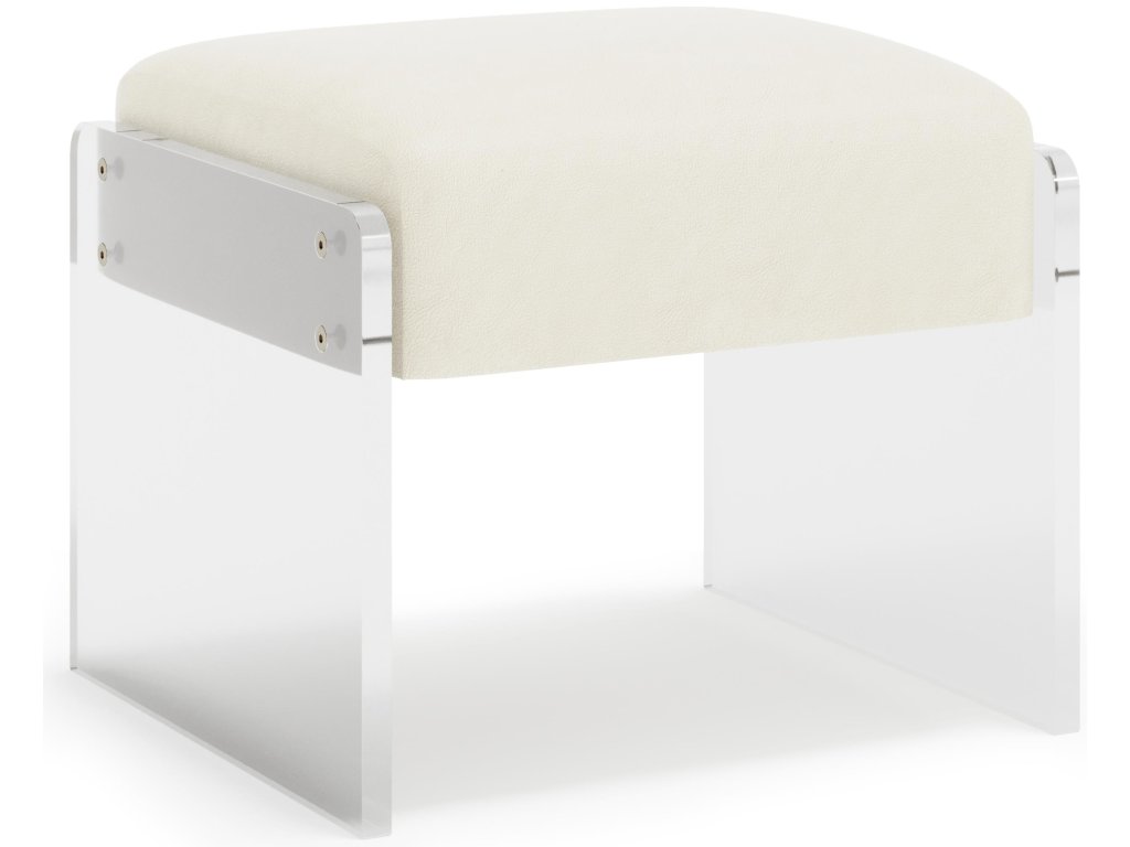 Jasper Leather Ottoman