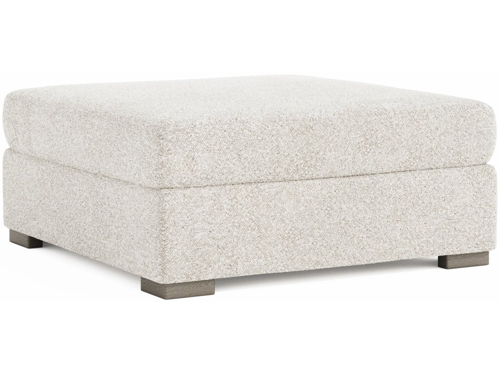 Helena Fabric Ottoman Wood Foot - primary view