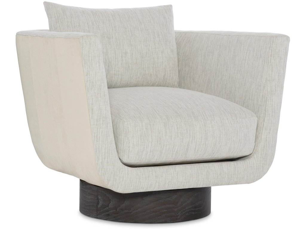 Gemma Leather-Fabric Swivel Chair