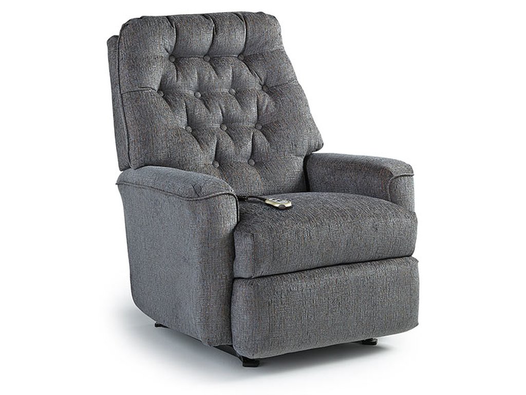 Mexi Button-back transitionally styled recliner.