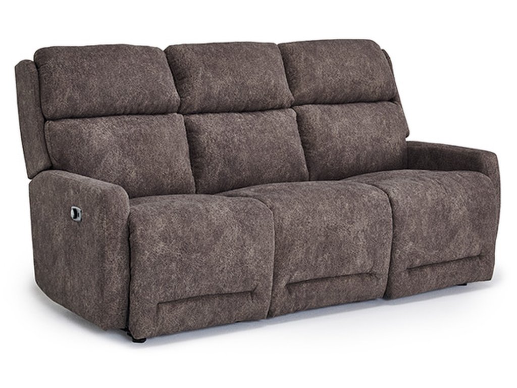 Livvy Sofa Modern Shape, Pillowed Recline Comfort