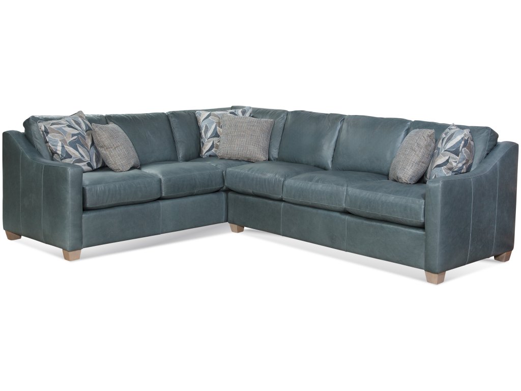 Oliver Leather Two Piece Corner Sectional