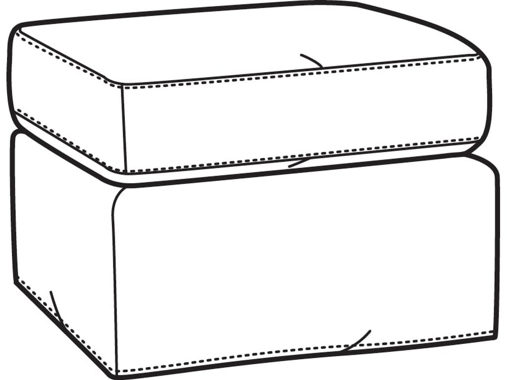 Oliver Ottoman with Slipcover
