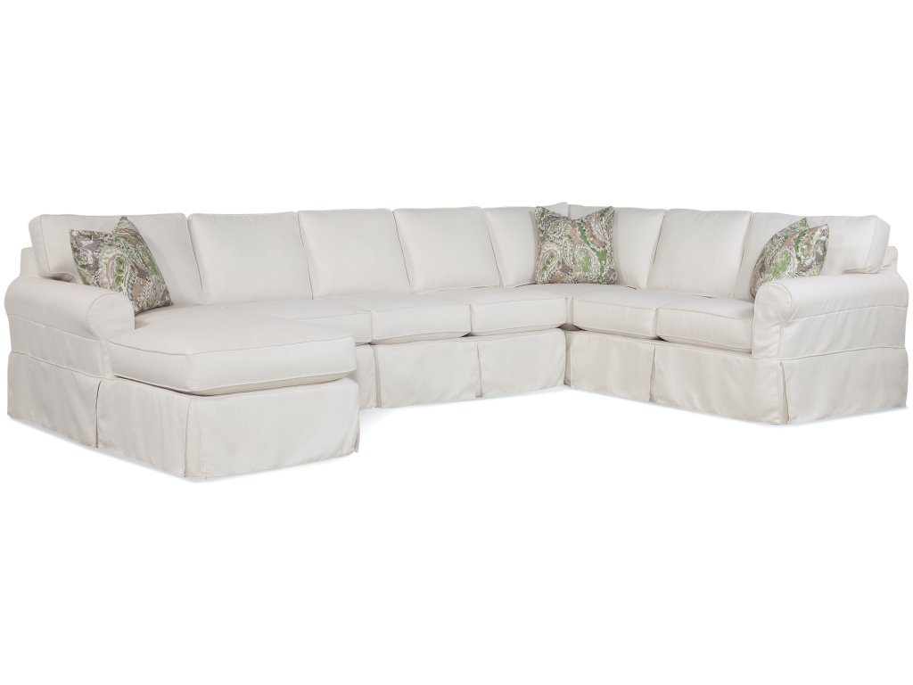 Bedford 4-Piece Chaise Sectional with Slipcover