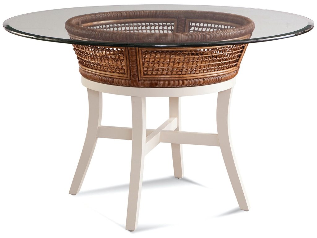 Boone 60" Round Glass Top Dining Table