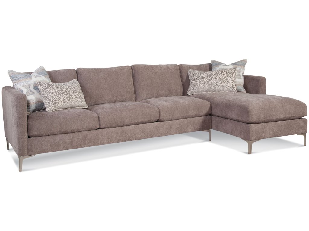 Lenox Chaise Sectional with Metal Legs