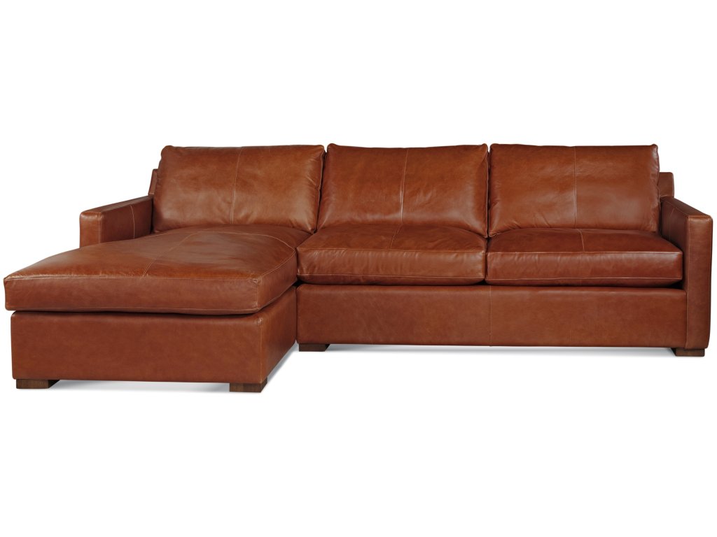 Bel-Air Two Piece Leather Chaise Sectional