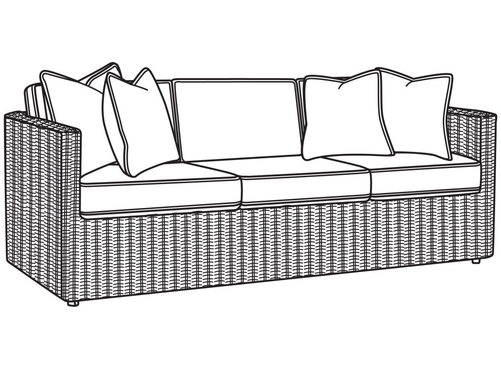 Outdoor 3 over 3 Sofa