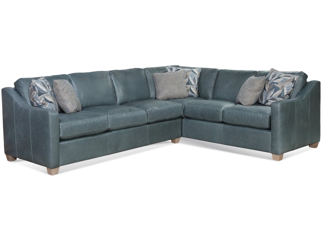 Oliver Leather Two Piece Corner Sectional