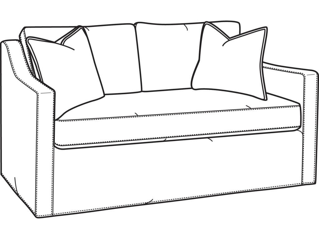 Oliver 2 over 1 Bench Seat Loveseat with Slipcover