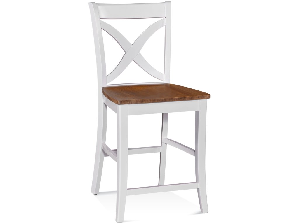 Hues Counter Stool with Wood Seat
