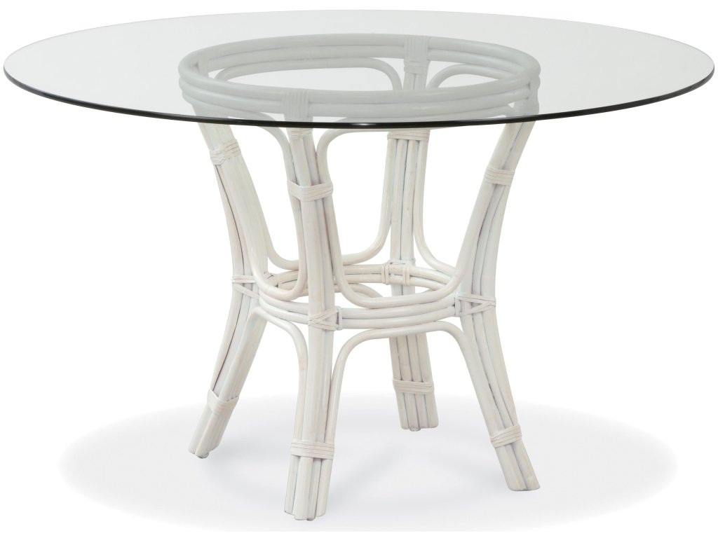 Trellis 42" Round Glass Top Dining Table
